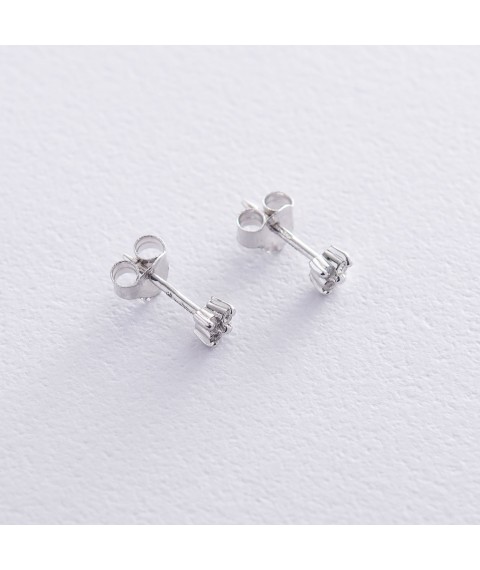 Gold earrings - studs with diamonds sb0330gch Onyx