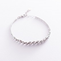 Silver bracelet "Balls" 141501 Onix 22