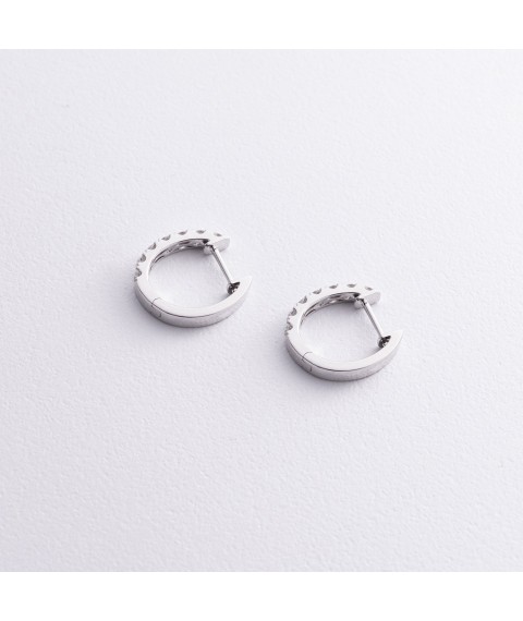 Gold earrings - rings with diamonds sb0540cha Onyx