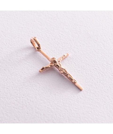 Gold cross with crucifix p03638 Onyx