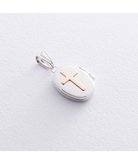 Gold pendant for photography with a cross p03440 Onyx