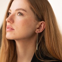 Earrings in white gold s07109 Onyx