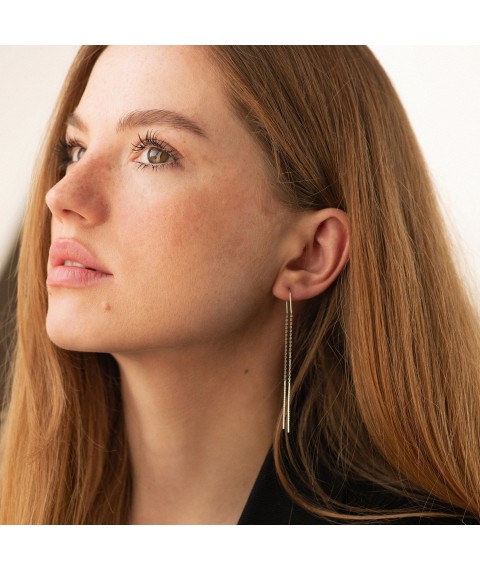 Earrings in white gold s07109 Onyx