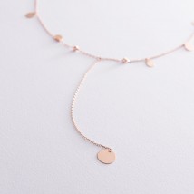 Gold necklace "Droplets" kol01625 Onix 44