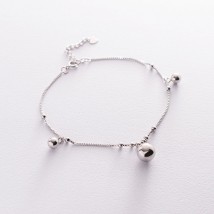 Silver bracelet "Balls" on the leg 141545 Onix 25