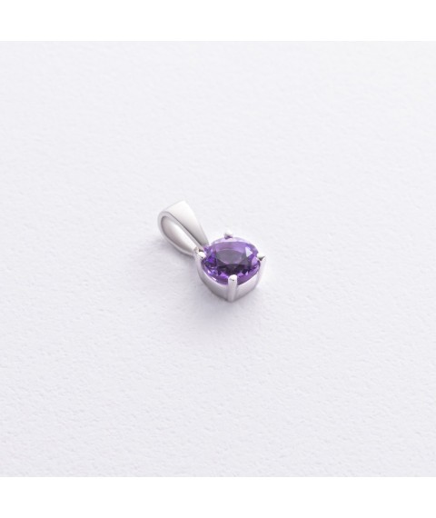 Серебряный кулон с аметистом 3990р-AMET Онікс