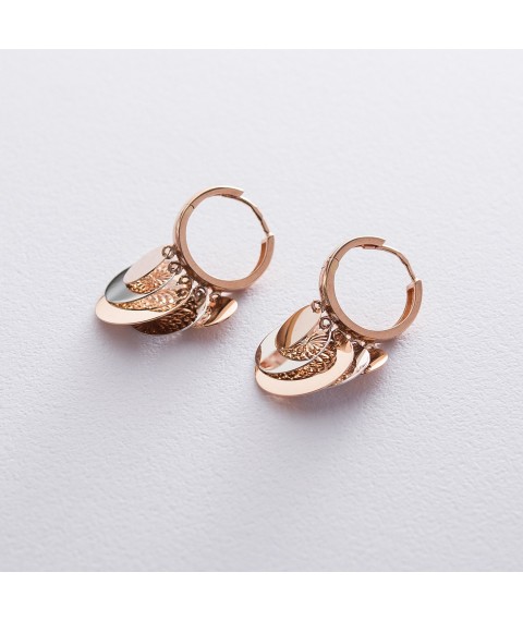 Gold earrings without stones s05315 Onyx