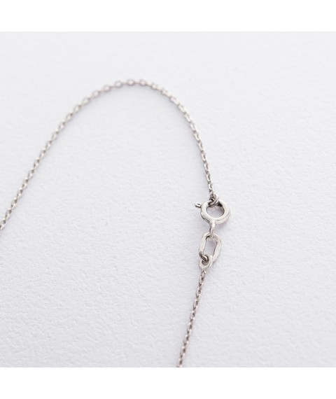 Silver necklace with topaz London 18911 Onyx 45