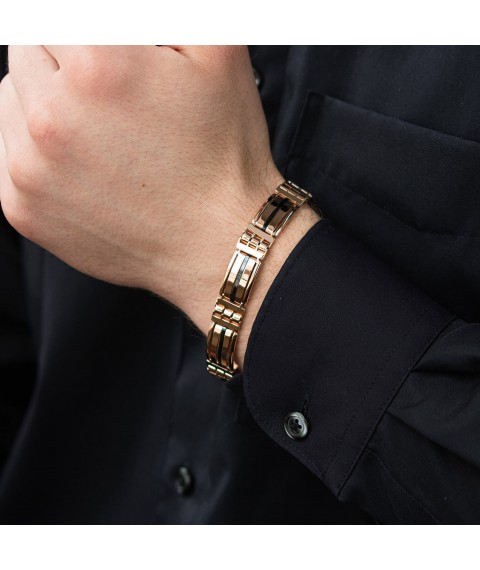 Men's gold bracelet (hematite) b05270 Onix 22