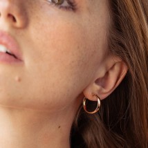 Earrings - rings in red gold s08673 Onyx