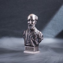 Silver figure "Bust of Carl Faberge", handmade ser00026 Onyx