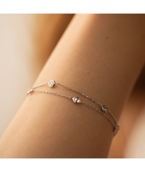 Серебряный браслет с фианитами 905-01592 Онікс 17