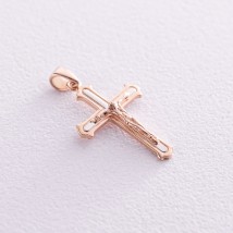 Gold cross with crucifix p03728 Onyx