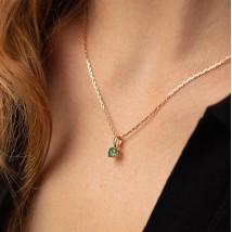Gold pendant with emerald pb0293gl Onyx