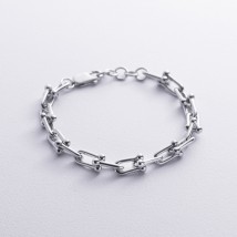 Silver bracelet "Fantasy" 141533 Onyx 18