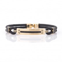 Rubber bracelet with cubic zirconia b02346 Onix 22