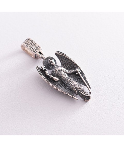 Silver pendant "Archangel" (blackened) 13867 Onyx