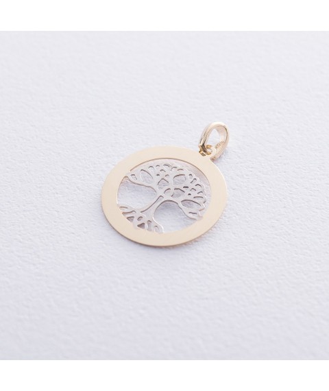 Gold pendant "Tree of Life" p03401 Onyx