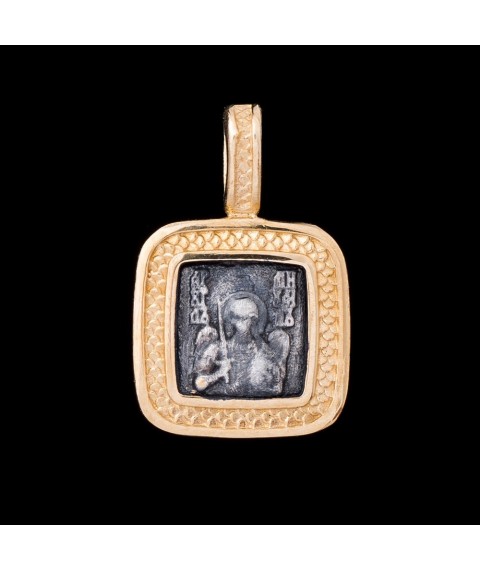 Silver amulet (gilded, blackened) 132291 Onyx