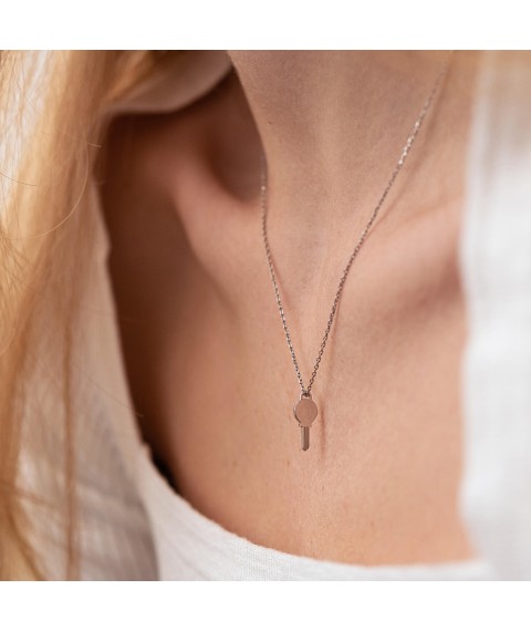 Necklace "Key" in white gold count02120 Onix 46