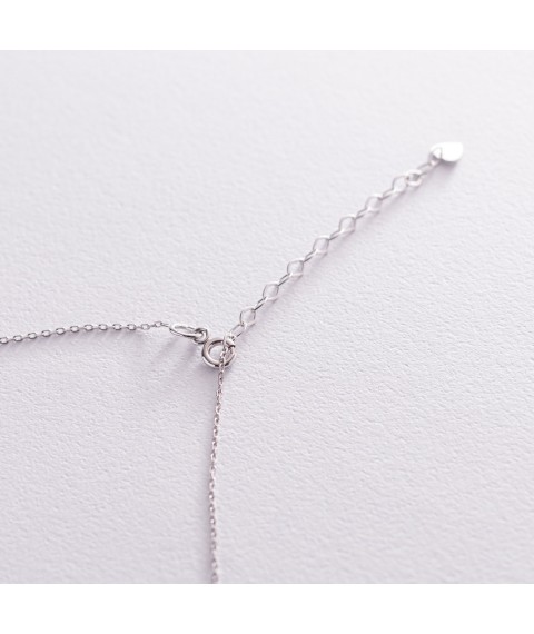 Necklace "Harmony" in white gold coll01689 Onix 45