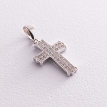Срібний хрестик з фіанітами 132100 Онікс