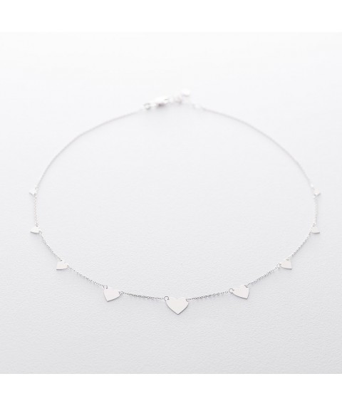 Gold necklace with hearts kol01451 Onyx 45