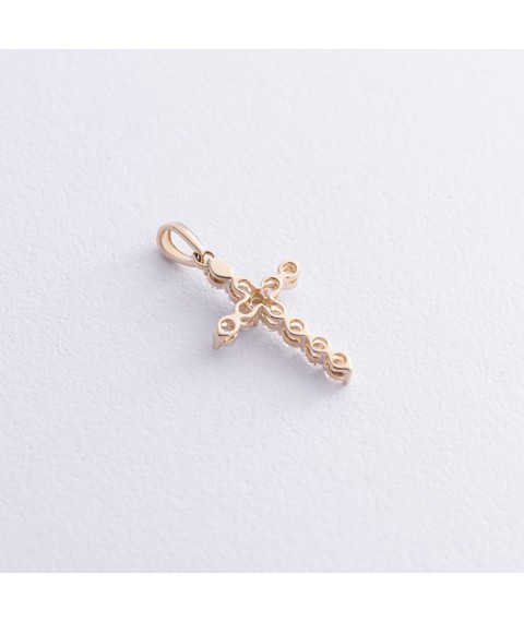 Cross with diamonds (yellow gold) pb0334gm Onyx