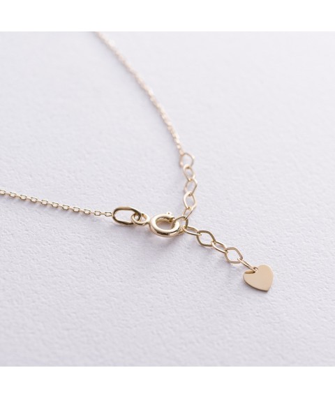 Anklet "Heart" in yellow gold b05327 Onix 27