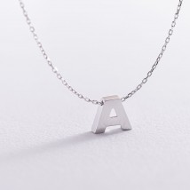 Gold necklace with the letter "A" coll01254A Onix 44