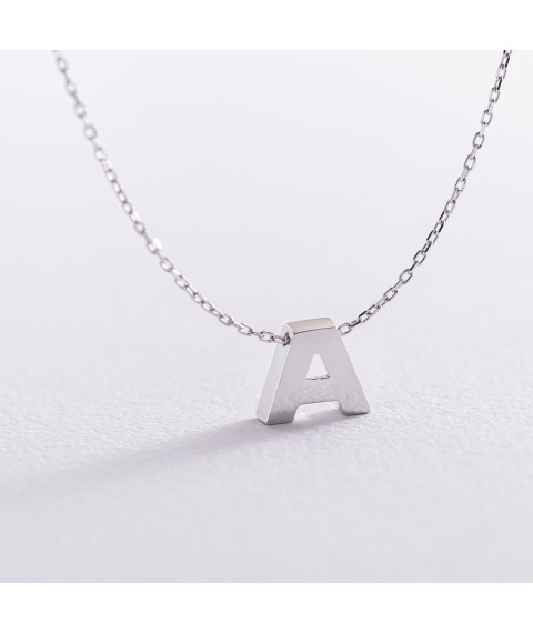 Gold necklace with the letter "A" coll01254A Onix 44