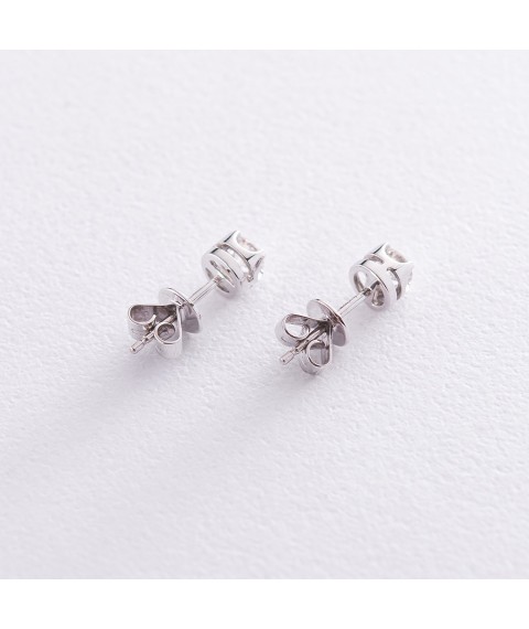 Золоті сережки-пусети з діамантами с169ar Онікс