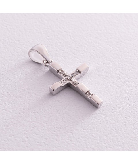 Silver cross with cubic zirconia 132007 Onyx