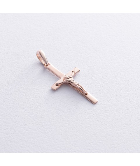 Gold cross with crucifix p01834 Onyx