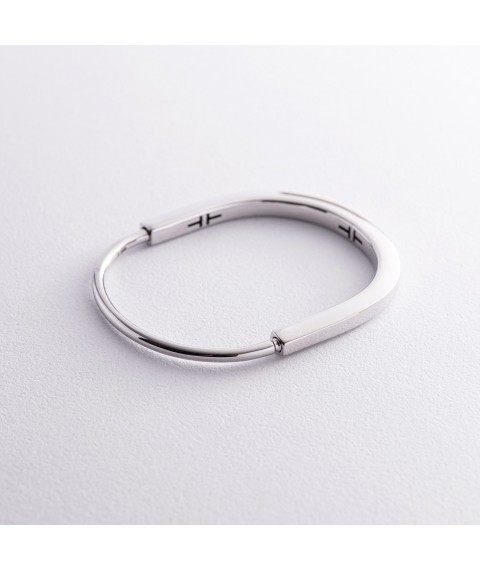 Hard Lock bracelet in white gold b05257 Onyx
