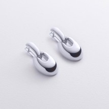 Серьги "Melaine" в белом золоте с09153 Онікс