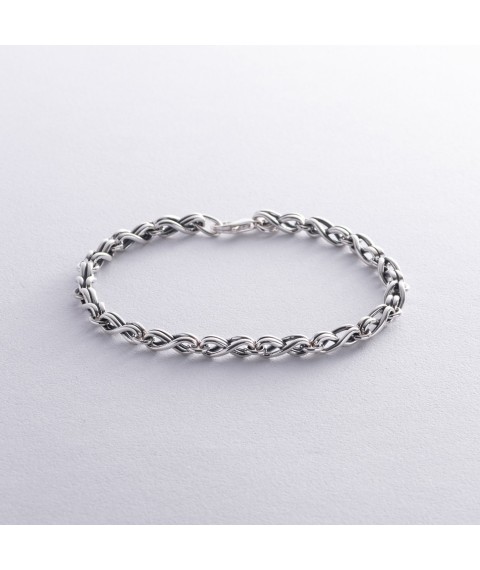 Men's silver bracelet "Infinity" 141655 Onix 21