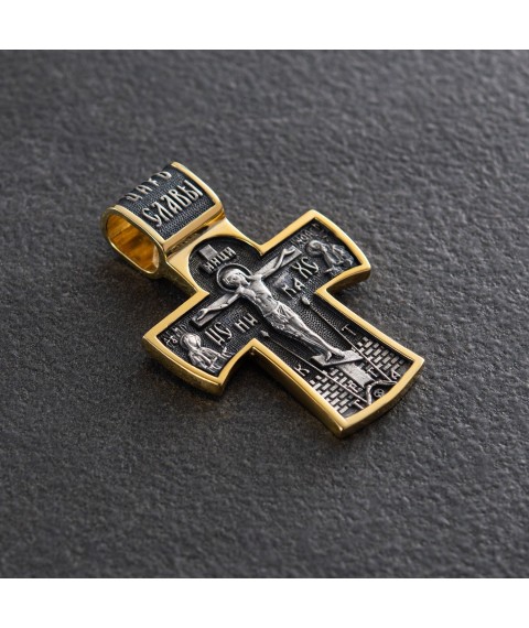 Silver cross (blackening, gilding) 132559 Onyx