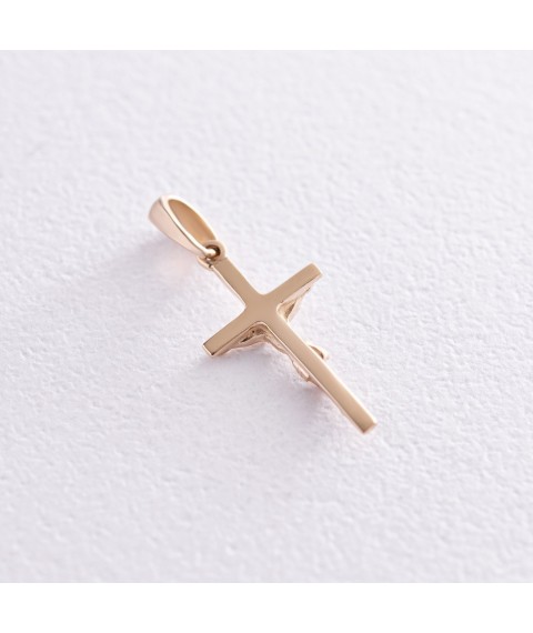 Cross with crucifix in yellow gold p03800 Onyx