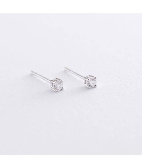 Gold stud earrings (diamond) sb0189fn Onyx