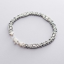 Men's silver bracelet (Euro Versace 1.0 cm) cho217020 Onyx 19