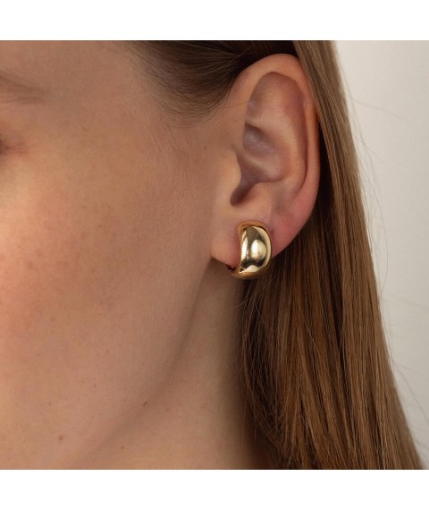 Earrings - rings in yellow gold s07061 Onyx