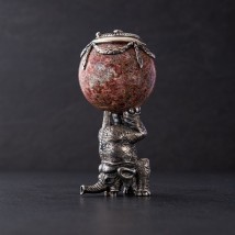 Handmade silver figure "Elephant" 23139 Onyx
