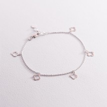 Bracelet "Clover" in white gold b05069 Onix 19