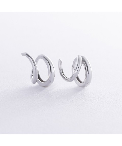 Silver earrings - rings OR138410 Onyx