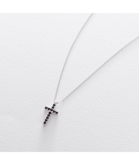 Gold necklace with a cross (cubic zirconia) count00816 Onyx 45