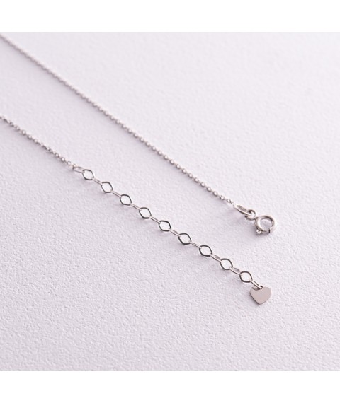 Double necklace - tie "Coins" in white gold count02283 Onix 42