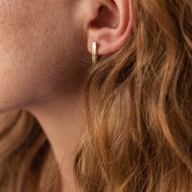 Earrings "Laconic" in yellow gold 470619M Onyx