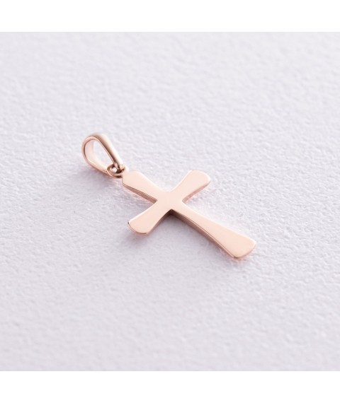 Cross in red gold p03726 Onyx