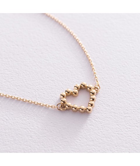 Bracelet "Love Heart" in yellow gold b04844 Onix 20